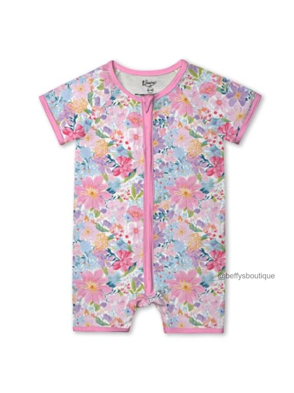 Bamboo Viscose Baby Romper Short Sleeve Two-Way Zipper Infant Sleeper 0-24M